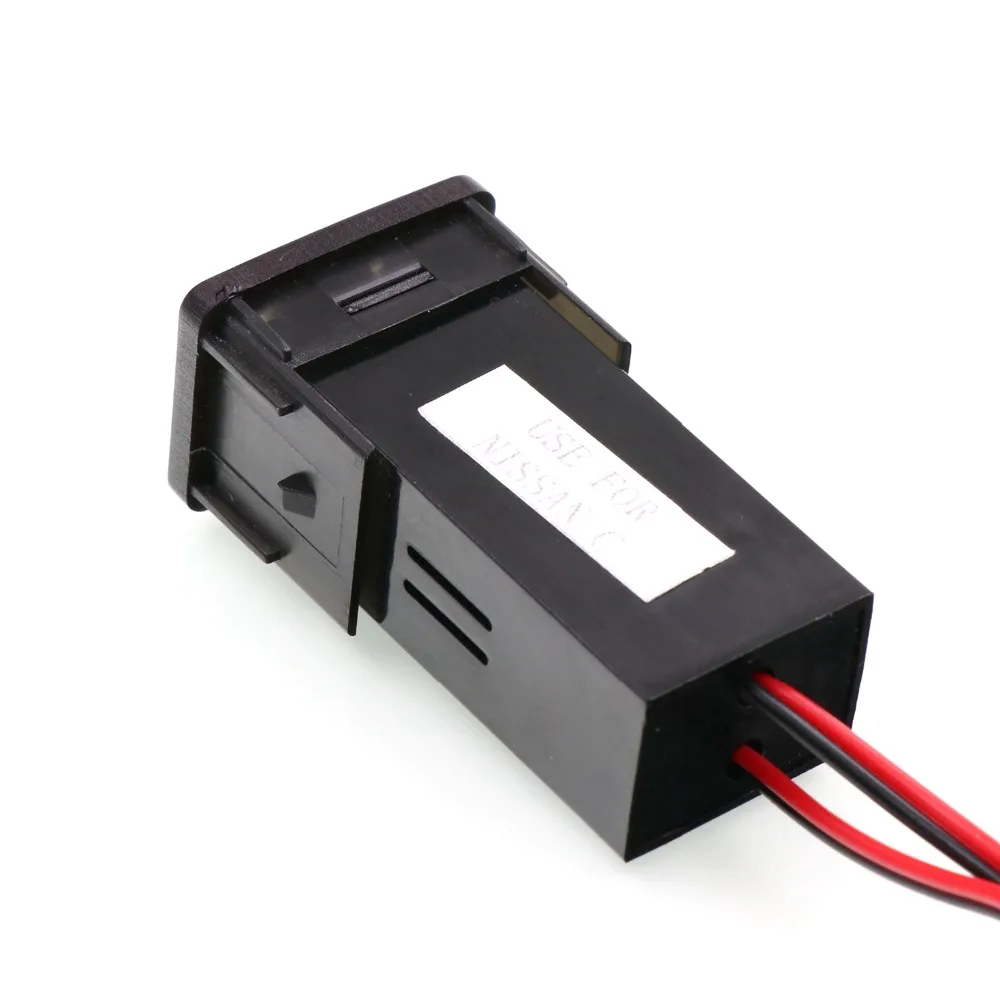 2 шт. автомобильное зарядное устройство с USB портом для Nissan TIIDA Sylphy Lannia Teana Qashqai X trail