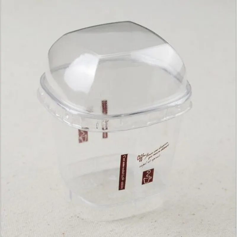 150 мл Упаковка для выпечки Прозрачный квадратный пудинг мусс торт чашка высокого