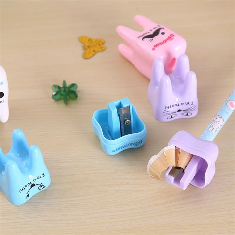 2 шт./Милая Яркая Цветная точилка для карандашей в форме зубов|sharpener pencil|pencil