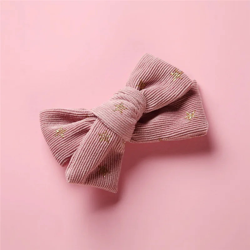 Hair clips 8 1 шт., повязки на голову из вельвета с бантом или заколки для волос, тканевый бант для девочек, заколки для волос с милым принтом, аксессуары для волос - Цвет: Hair clips 8