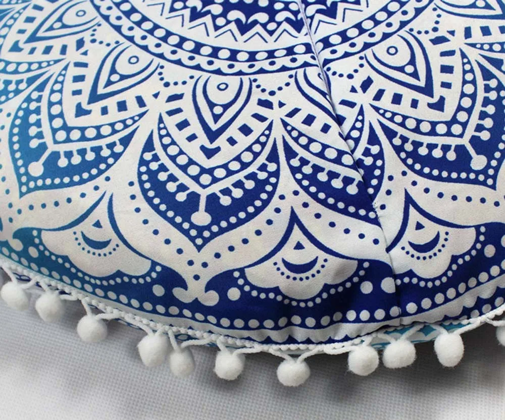 Индийские подушки с рисунком Мандала круглые богемные домашние подушки Pillowsham Подушка Pillowsham декоративные подушки украшения для дома Подушка Горячая#20