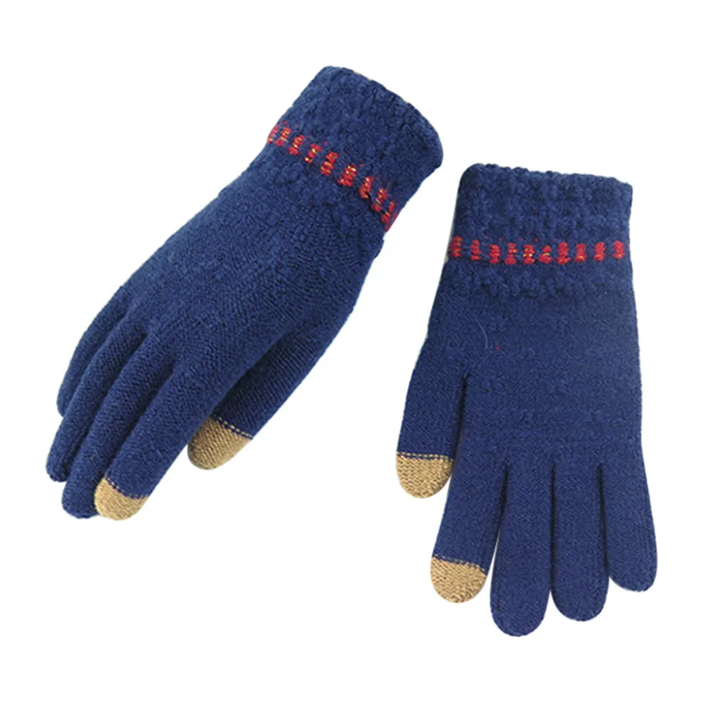 Женские и мужские теплые многофункциональные вязаные для экранов зимние