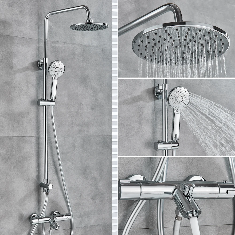 Uythner ванной термостатический фотоэлемент комнаты настенный хромированный