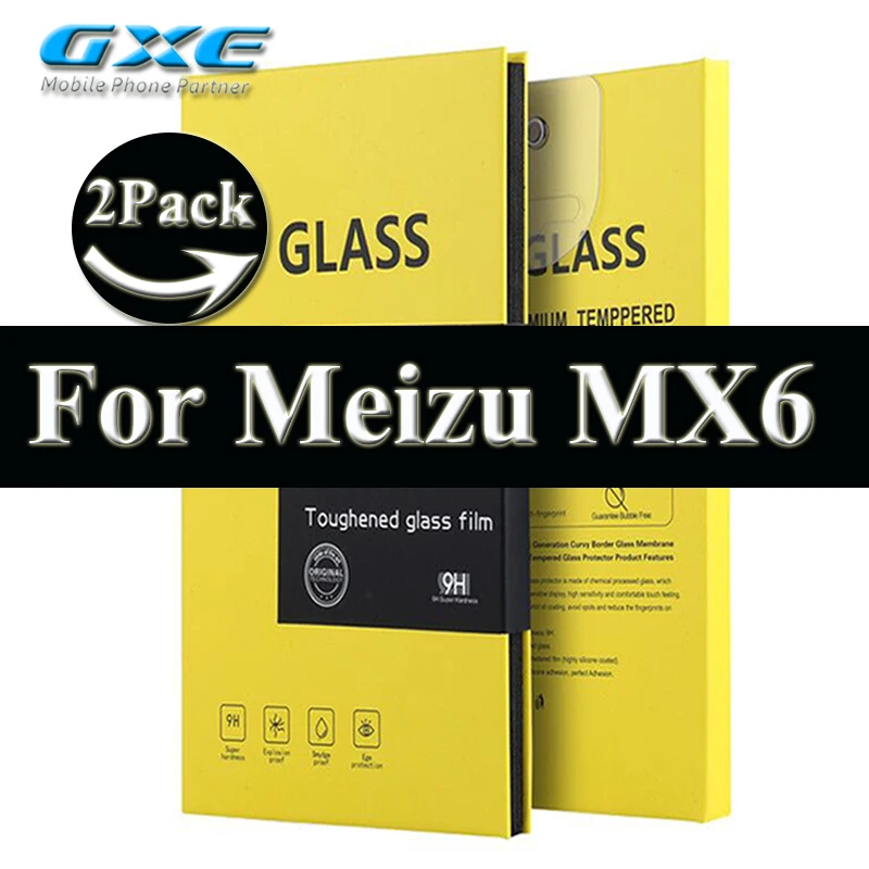 For Meizu MX6 Закаленное стекло gxe(9 H/0.25D/0,26 мм) для Meizu MX6 Pro6 Plus Pro 6S 6 U10 U20 Защитная пленка для экрана 2 шт./лот - Цвет: For Meizu MX6