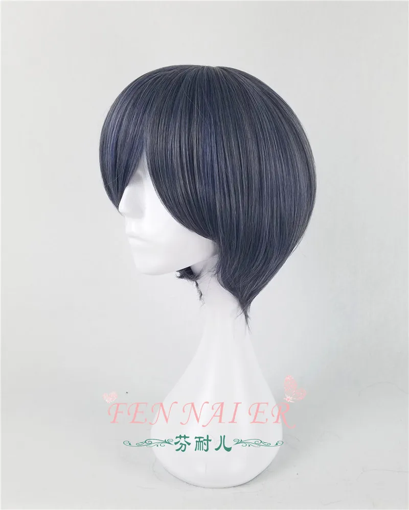 

Kuroshitsuji Phantomhive Ciel Cosplay Wig Anime Black Butler Costume Facial Hair Mixed Color Role Play Wig