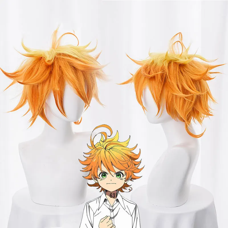 Эмма косплей парик аниме Yakusoku no Neverland Женский оранжевый косплей парик 63194 обещанный Neverland Эмма Косплей