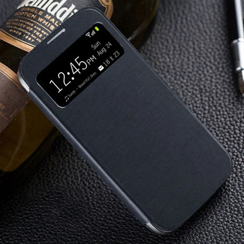 Кожаный флип-чехол для телефона samsung Galaxy S4 S 4 SIV IV GT I 9500 I9500 I9505 GT-I9500 GT-I9505 5,0 дюйма задняя крышка Замена - Цвет: Black