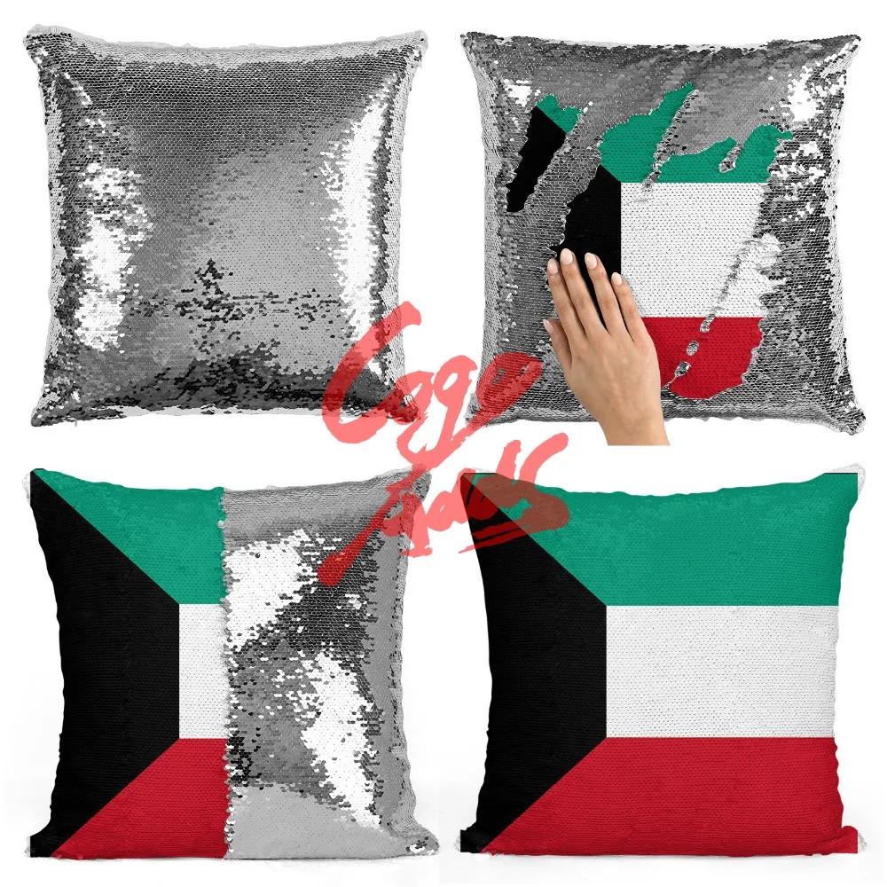 

Kuwait decorative throw pillows reversible mermaid sequin pillow case cover dropshipping