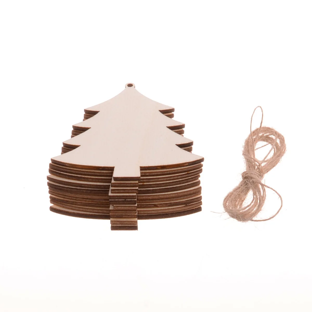 Christmas Tree 10 шт./лот Снежинка звезда Санта Клаус сапоги колокольчики Рождественская елка подвесные деревянные украшения вечерние рождественские украшения для дома - Цвет: Christmas Tree
