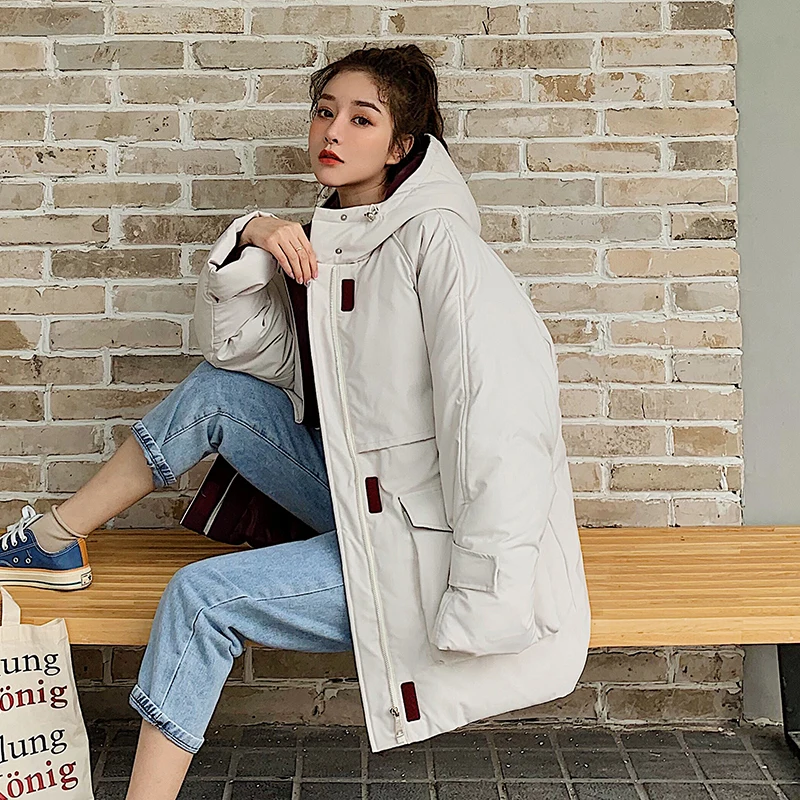 Женские короткие парки свободные пуховые хлопковые пальто зимние женские куртки