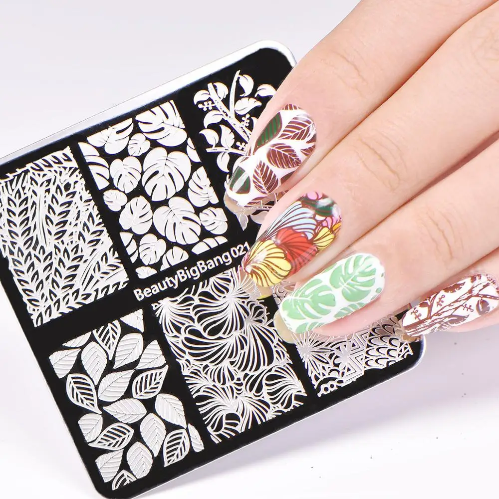 BeautyBigBang 6*6 см штамповка для ногтей рисунок дельфина рыбы Чайка штамп дизайна