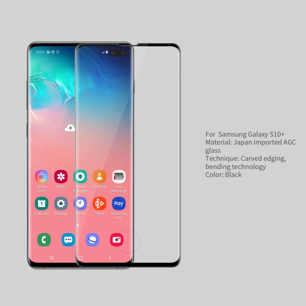 Защитное стекло Nillkin CP + Max закаленное 3D для Samsung Galaxy S10 Plus S10E | Мобильные телефоны и