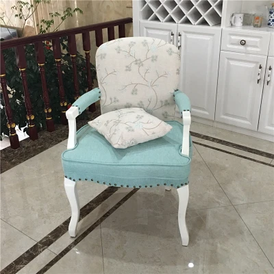 lightgreen linenflow Американский Одноместный стул для отдыха из твердой древесины в стиле ретро, европейский стиль, подлокотник, стул для кафе, обеденный стул, для учебы, спальни, компьютерное кресло - Цвет: lightgreen linenflow