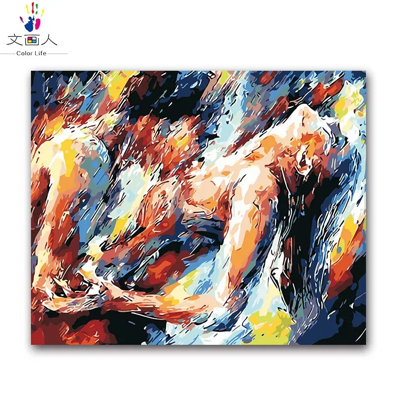 4139 nude lover Обнаженная девушка живопись Отель домашний декор абстрактная картина живопись по номерам Сделай Сам нарисовать на холсте с комплектами для взрослых Комнаты Настенный декор - Цвет: 4139 nude lover