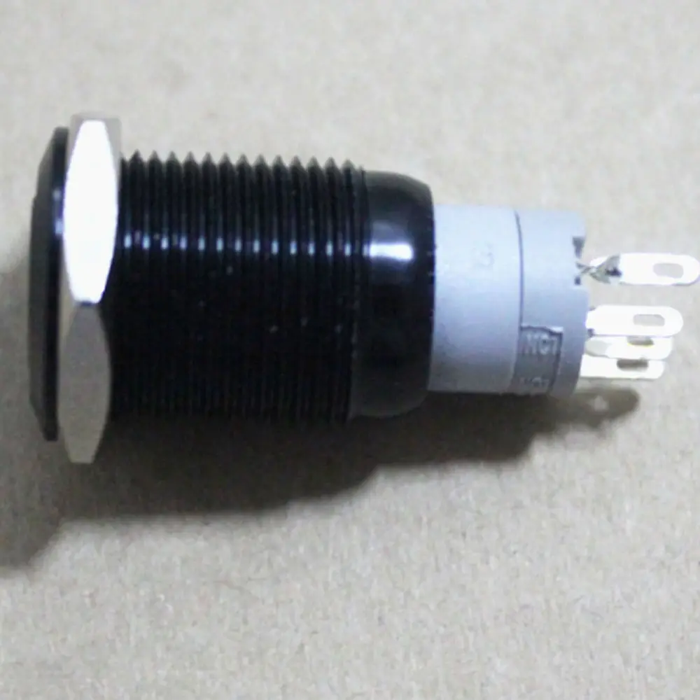 EE support 12V 3A 16mm LED Symbol & Circle черный металлический кнопочный переключатель