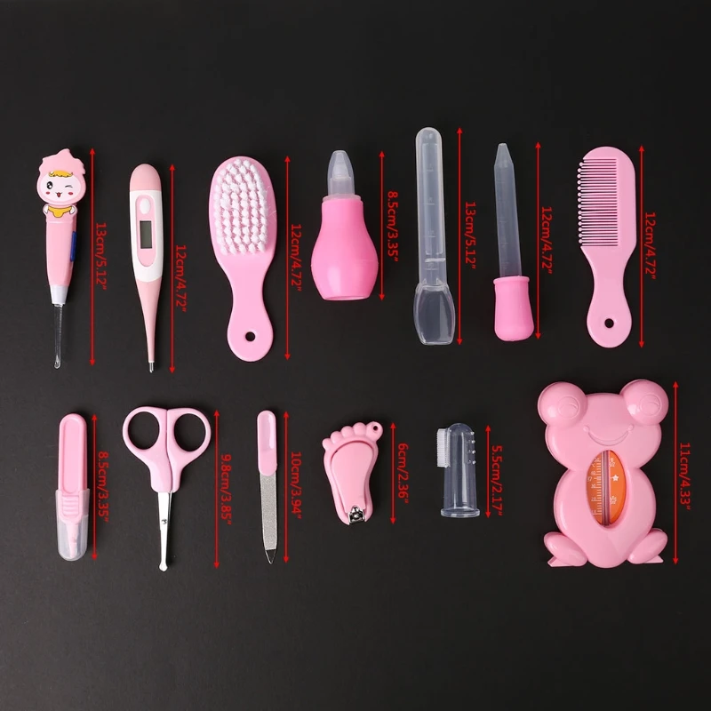 

13pcs/Set Newborn Baby Kids Nail Hair Health Care Thermometer Grooming Brush Kit New Design Hot