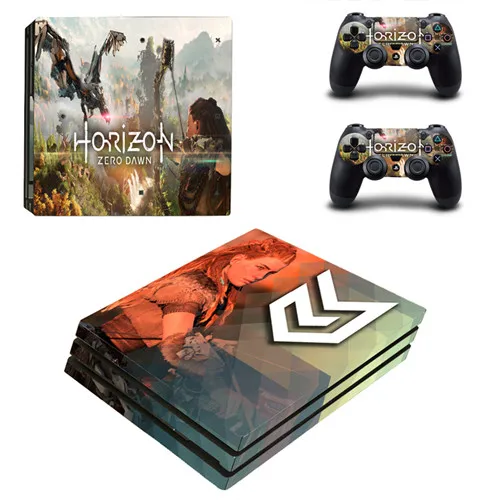 YSP4P-1101 Игра Horizon Zero Dawn PS4 Pro стикер кожи для sony playstation 4 консоль и 2 контроллера PS4 Pro наклейка кожи s Наклейка - Цвет: YSP4P-1101