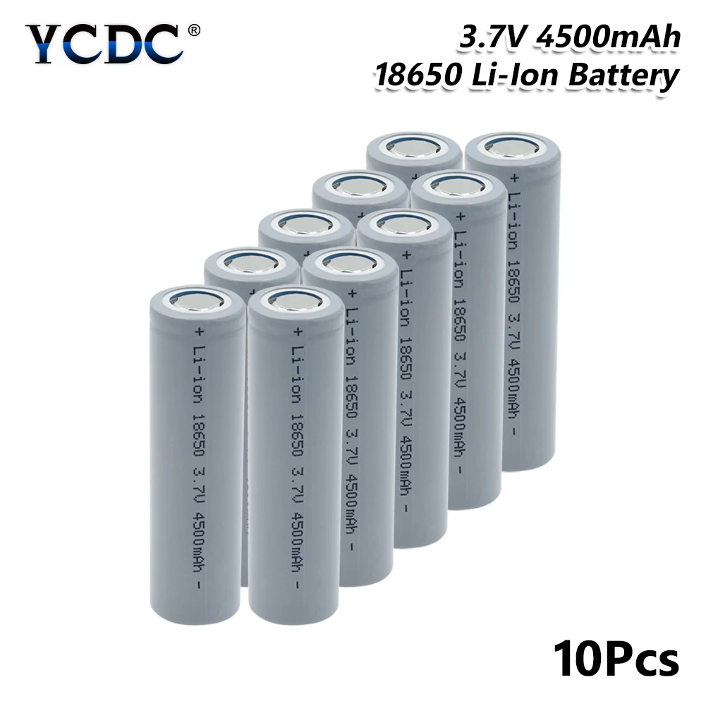 18650 Батарея 3,7 V 4500mAh литий-ионная высокотоковая электронная сигарета перезаряжаемая батарея для фонарика