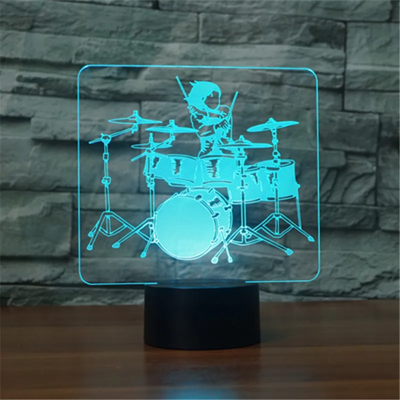 Экшн фигурки 2018 новый тип внешней торговли рамка барабан 3D Ночная лампа семь