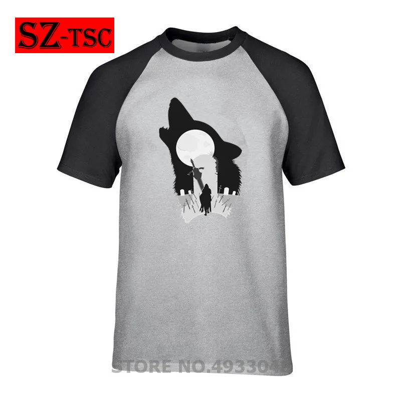 Летняя новинка Мужская футболка с принтом великого волка Звездные души