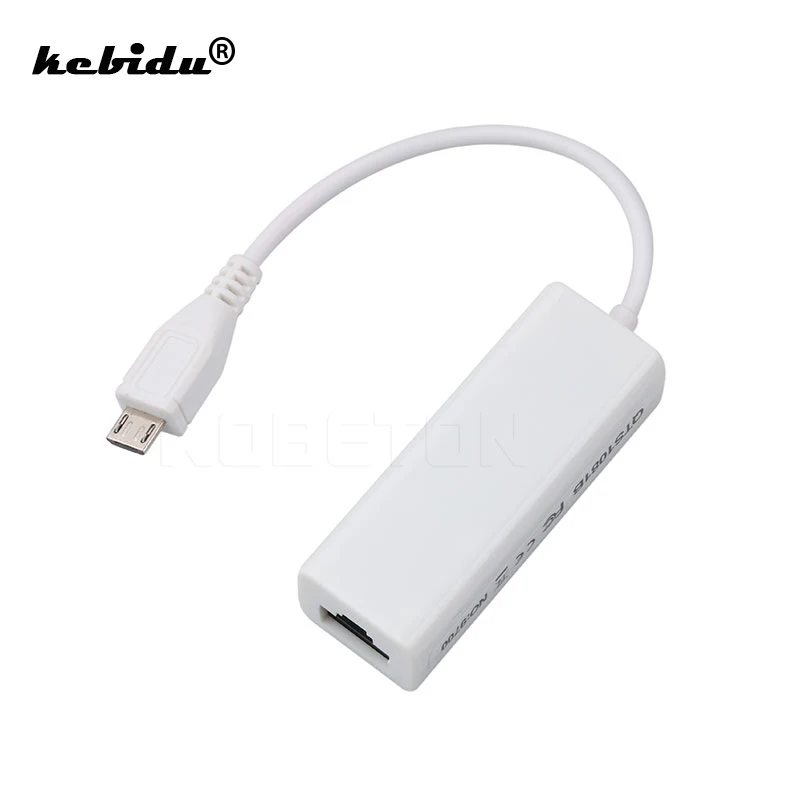 Kebidu Micro USB 2 0 мужчина к RJ 45 Female LAN 10/100 Мбит/с Ethernet сетевой адаптер для Windows Android ПК