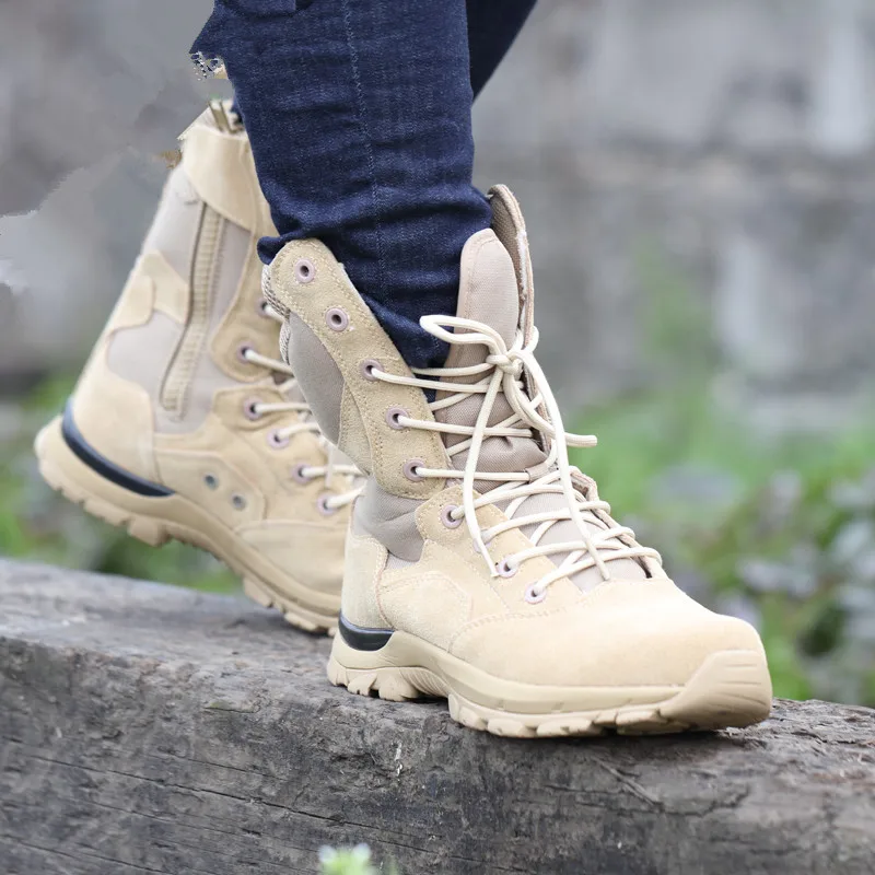 Уличные военные тактические мужские ботинки нового дизайна из коровьей замши