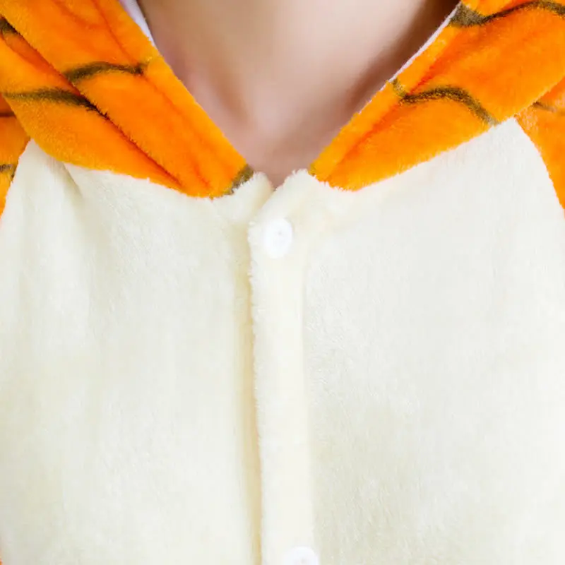 Кигуруми Тигр с длинным рукавом капюшоном комбинезоны зима Kegurumi Домашняя одежда