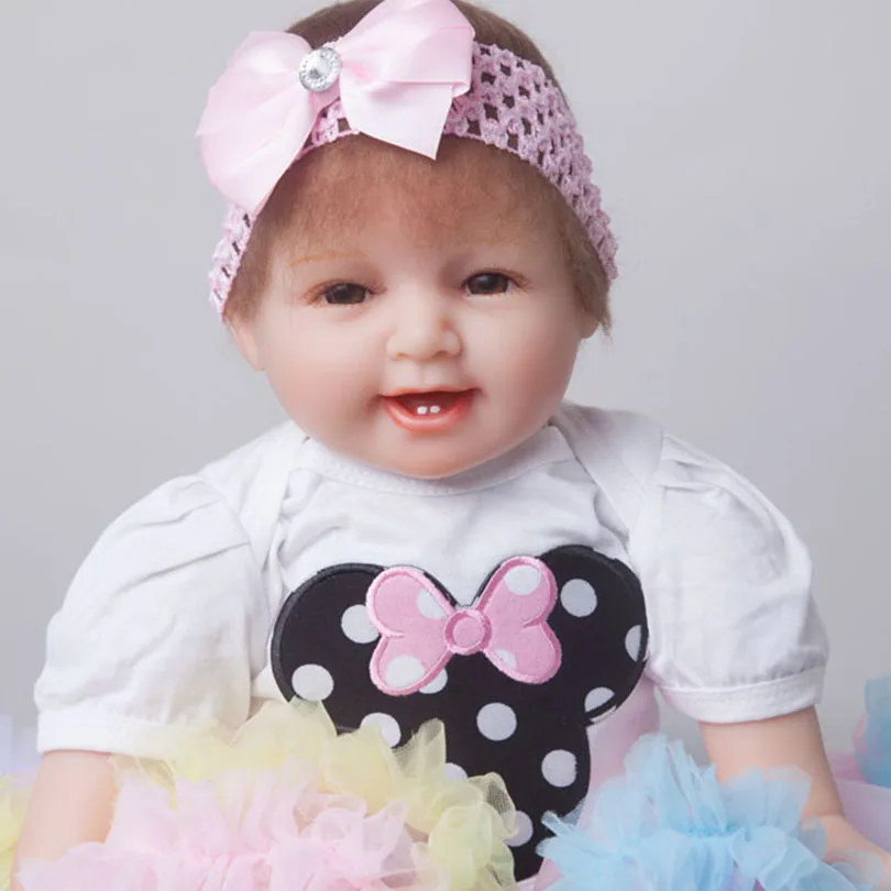 Мягкие силиконовые игрушки Reborn для девочек 55 см недорогие виниловые