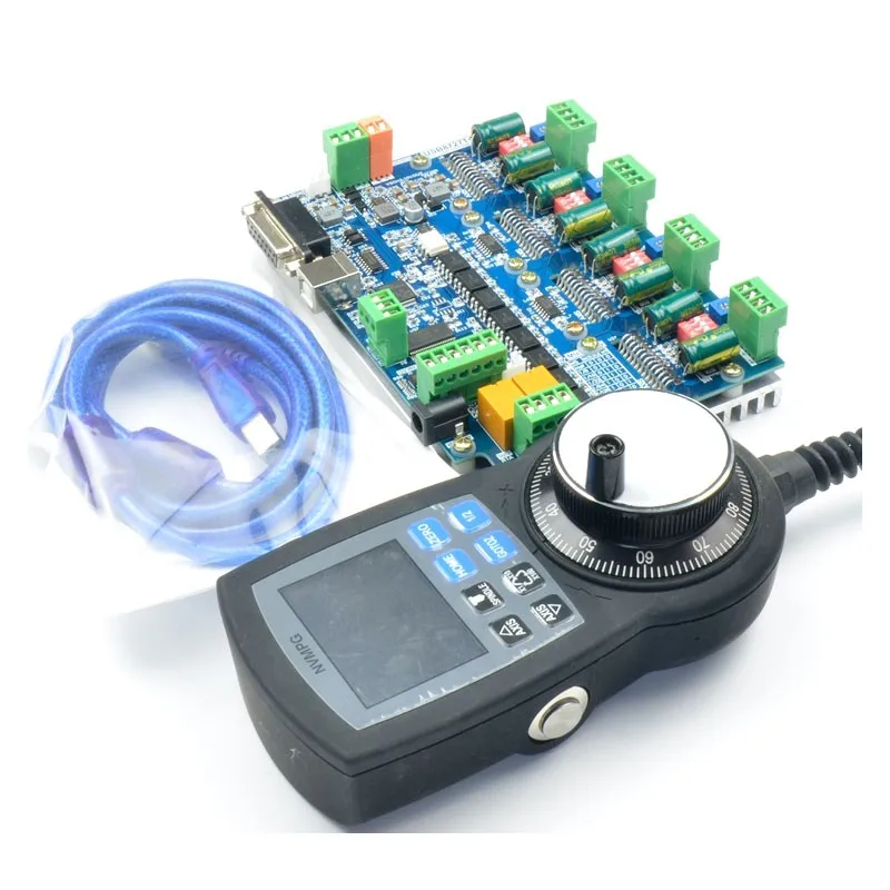 CNC MACH3 4 осевой контроллер движения USB8727T4+ NVMPG-3D ручной импульсный генератор MPG
