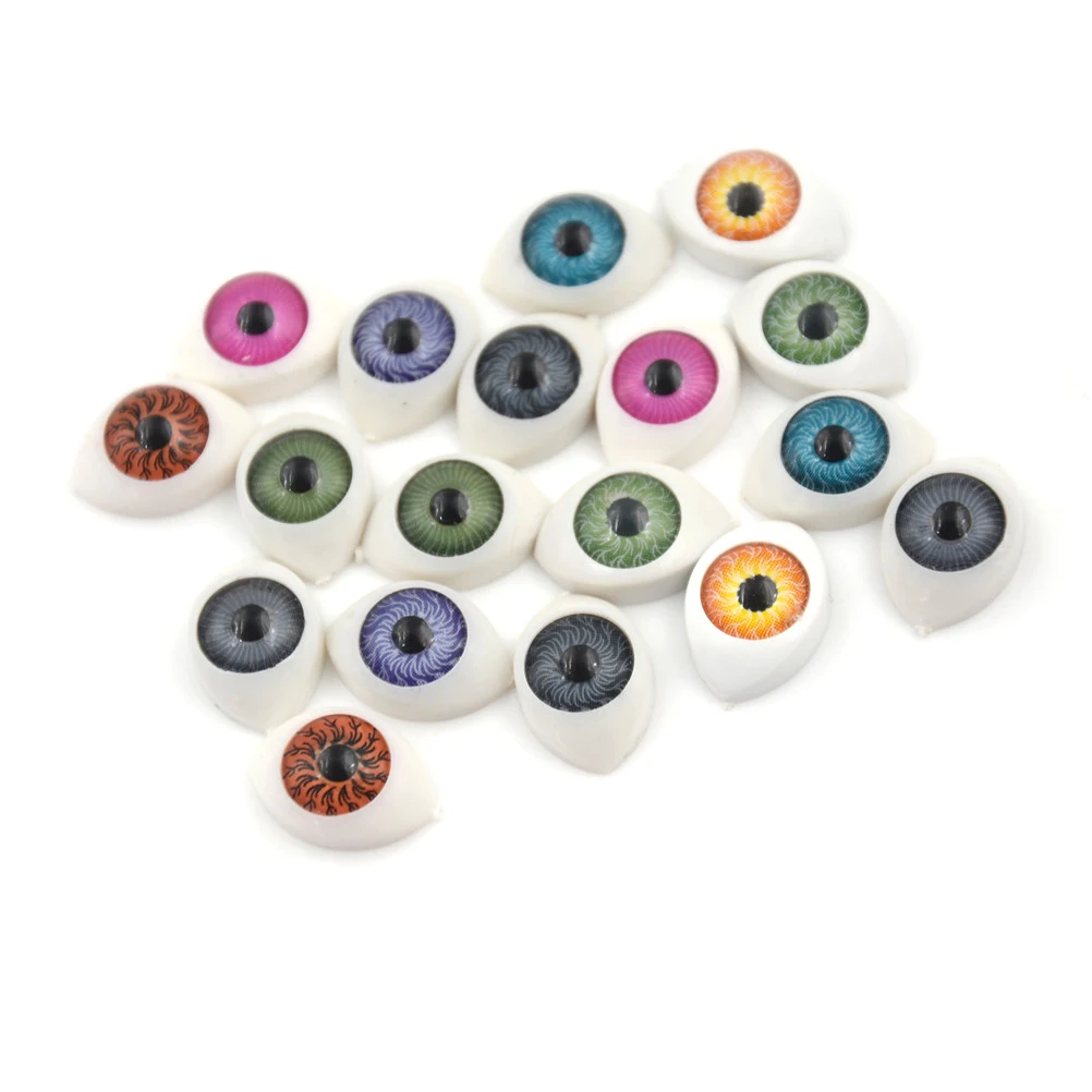 8 шт. яркие овальные полые защитные пластмассовые глаза для игрушек кукол масок