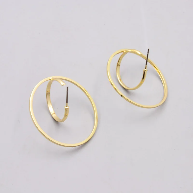 Новая модная бижутерия крутая трехмерная Геометрическая круглая шпилька