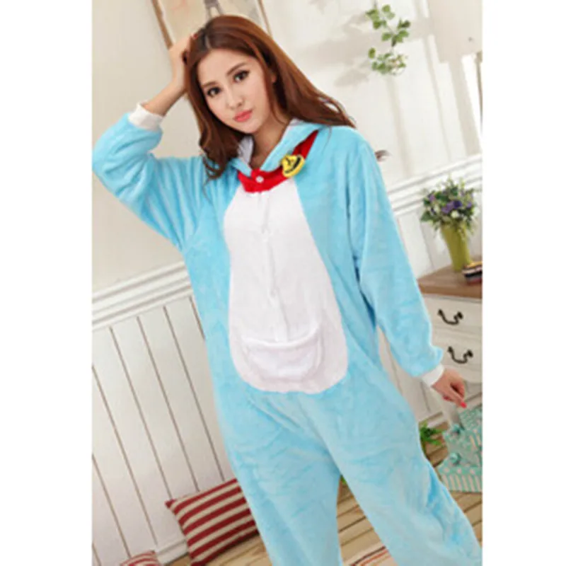 Оптовая продажа животных комбинезоны унисекс для взрослых Doraemon Onesie аниме