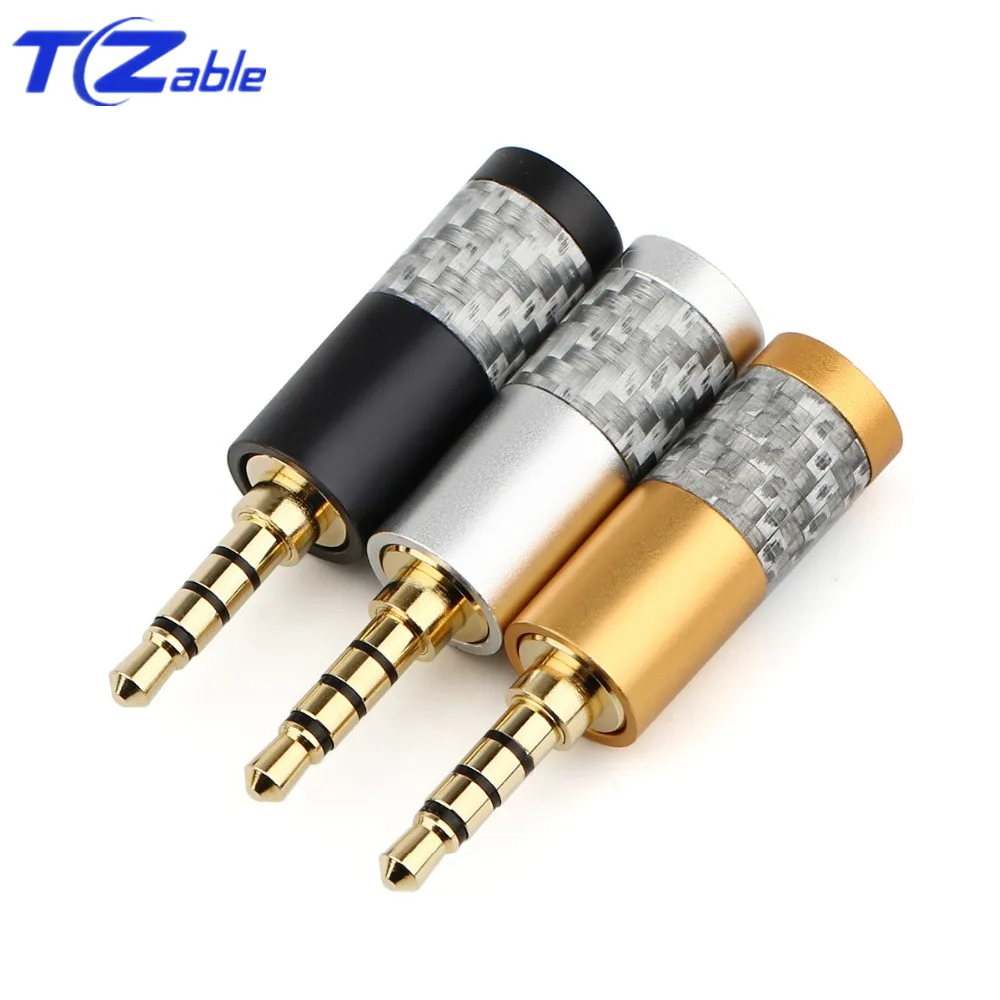 Аудиоразъем с разъемом 3 5 мм позолоченный мини адаптер 3/4 дюйма из углеродного
