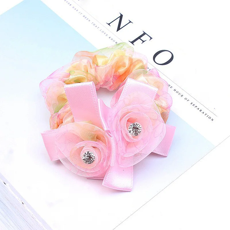 

Fashion Bowknot Lace Fashion 2018 New Flowers Korean Hair Rope For Women Girls Hair Accessories
