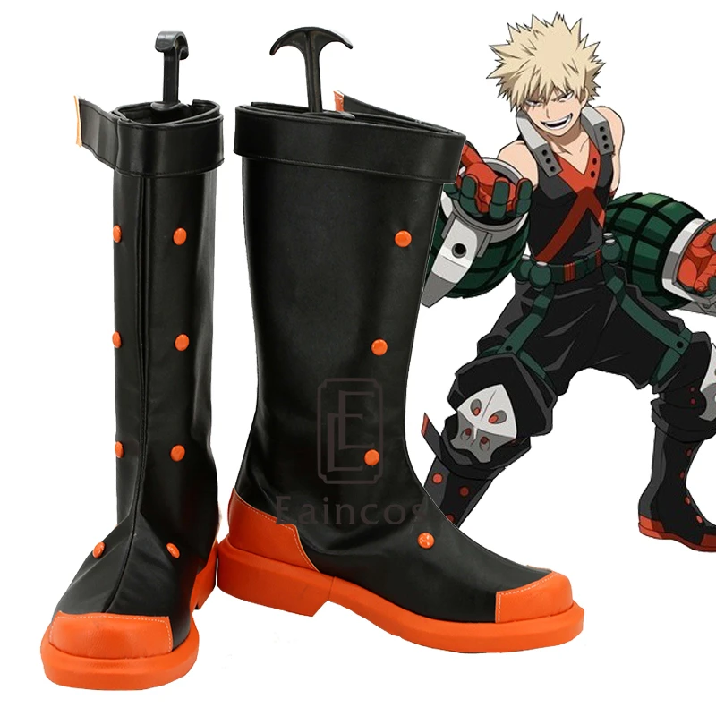 

Аниме Boku No Hero Academia Bakugou костюм кацуки для косплея, праздничные туфли, Необычные сапоги на заказ
