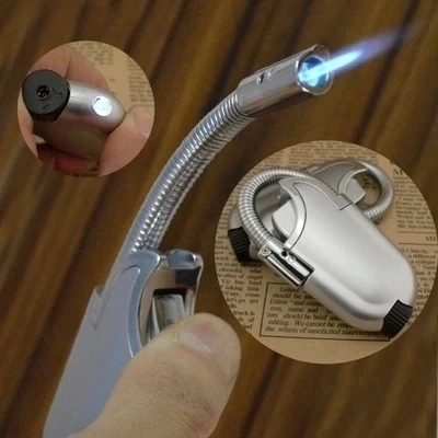 Портативная металлическая Бутановая Зажигалка с локтем зажигания газовые