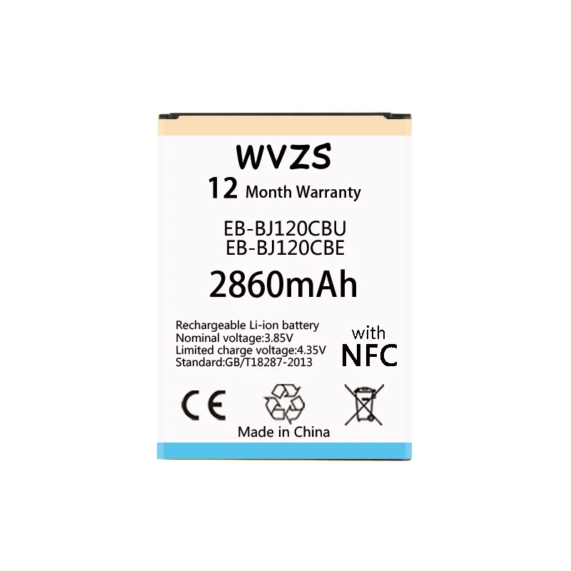 2860 мА/ч Батарея для samsung Galaxy Express 3 J1 2016 SM J120A J120F J120 J120h J120ds EB BJ120CBU BJ120CBE