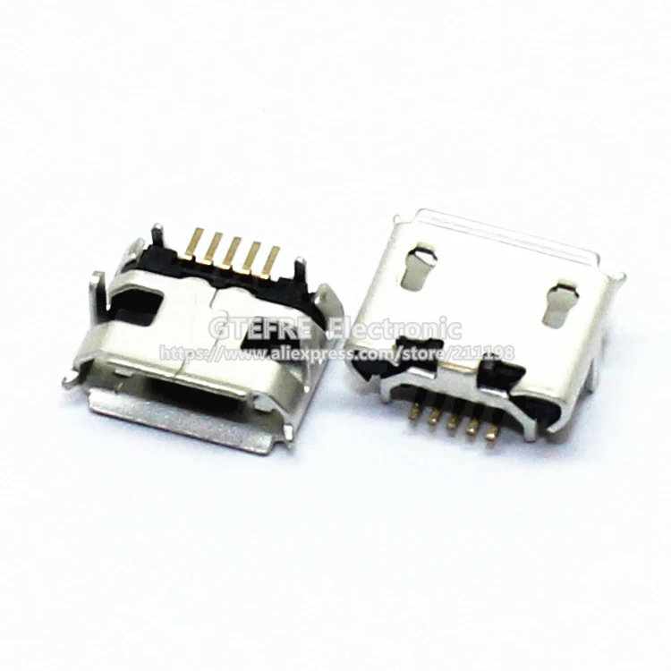 Новые высококачественные 10 шт. Micro USB коннектор Jack Female Тип 5Pin SMT хвост зарядки
