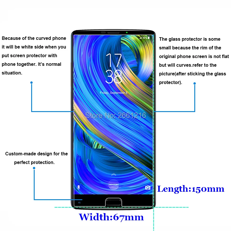 Для HOMTOM S9 Plus закаленное стекло 9H 2.5D Премиум Защитная пленка для экрана для HOMTOM S9+ 5,99"
