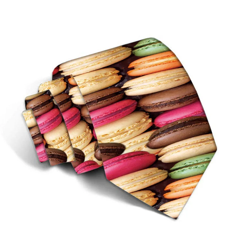 Галстуки с принтом для мужчин 8 см полиэстровые галстуки Новые повседневные