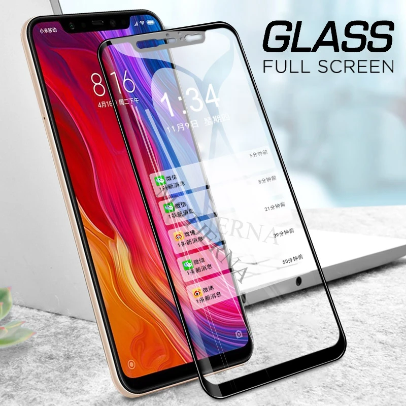 Закаленное стекло 9D с защитой от царапин для Xiaomi Mi 8 Lite A2 A1 9H Защита экрана 9 SE 6X 5X Mi8