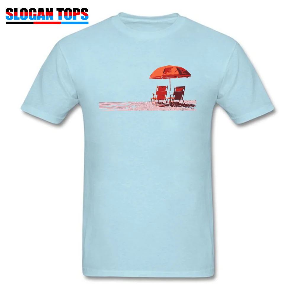 Мужская футболка светло синего цвета повседневные футболки на заказ пляжные для