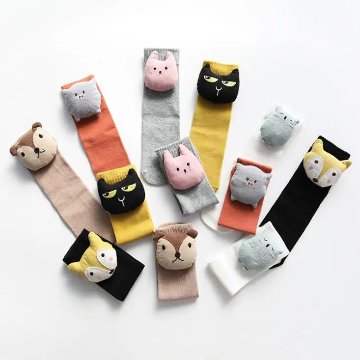 Весенне-летние детские носки 1 парад/Лот гольфы для малышей с рисунком головы