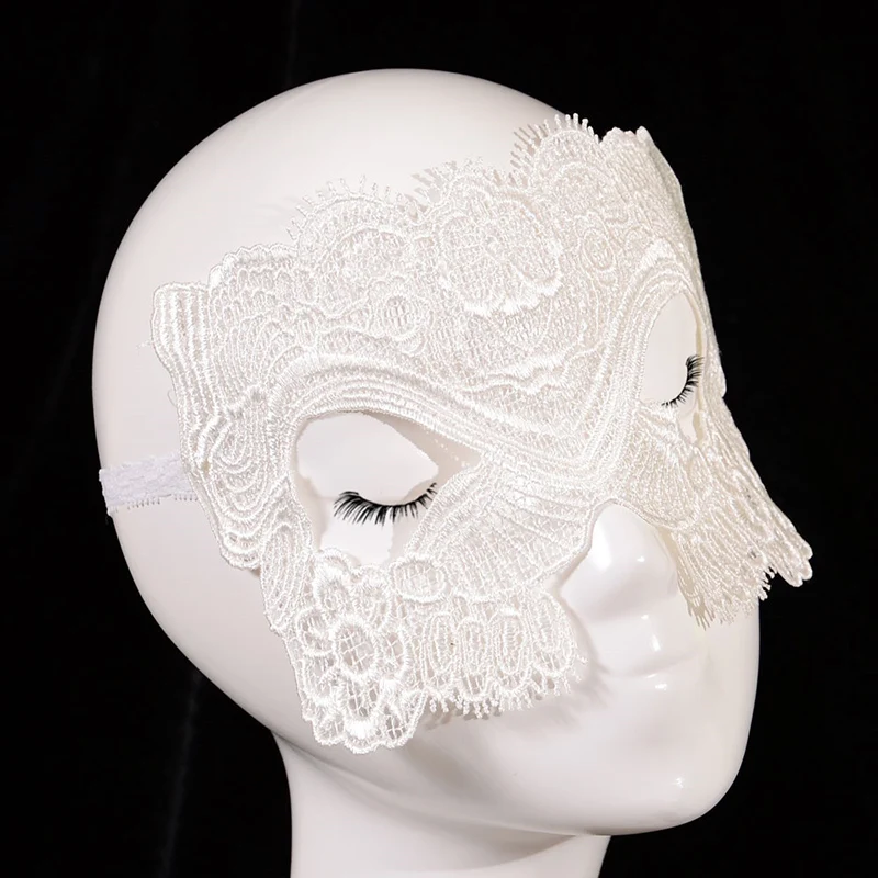 Новинка сексуальная черно белая кружевная маска на Хэллоуин маскарадный костюм