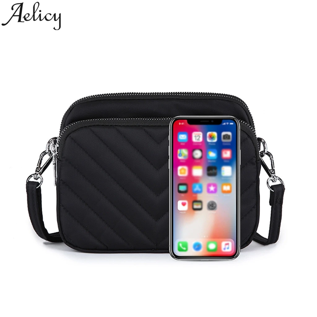 Aelicy модная Высококачественная нейлоновая женская сумка через плечо клатч для