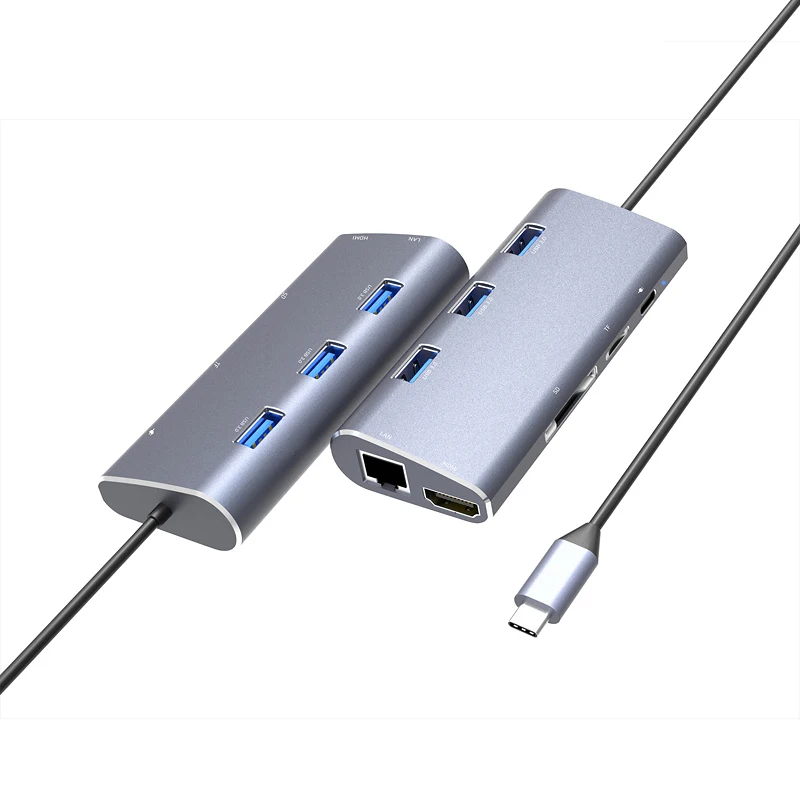 Тип usb C 4 k HDMI Gigabit Ethernet RJ45 Тип usb C USB 3,0 SD TF Card Reader PD разветвитель адаптер для ноутбука MacBook Air Pro