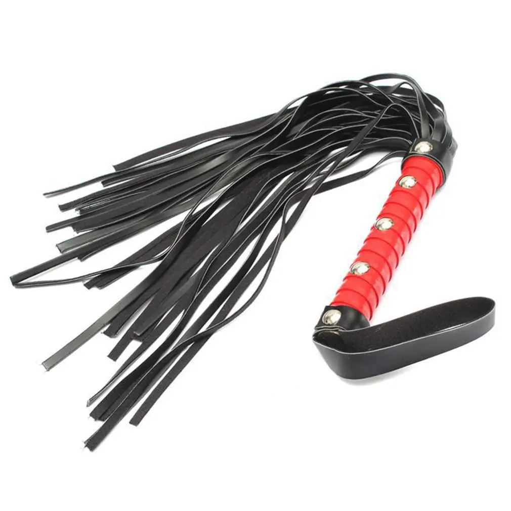 45 см плетка из кожи и ПУ с крепления ручки лопатка шлепалка рассеянного кнут