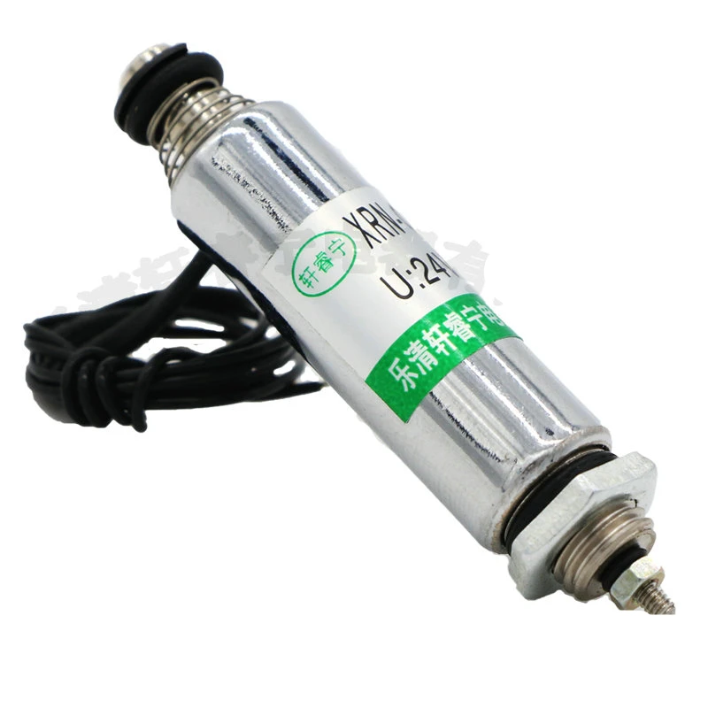 cylindrical small electromagnet solenoid push-pull type XRN-12X36TL 20W Stroke 6mm suction 50g holding force 120g DC 12V 24V LF1 |