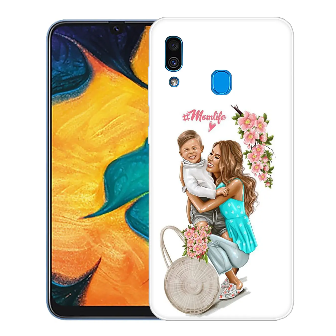 Модный чехол для телефона с черными и коричневыми волосами Samsung Galaxy A70 A60 A50 A40 A30 A20