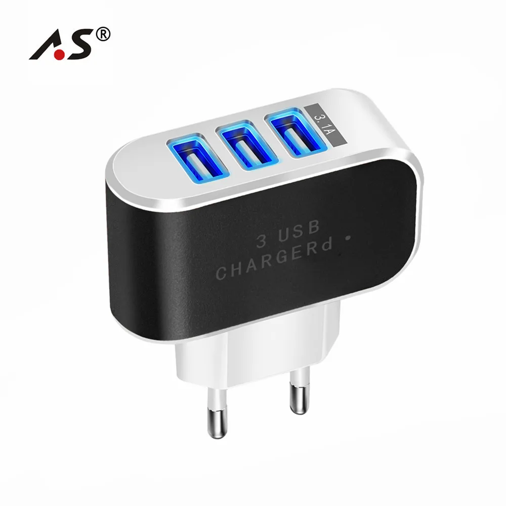 А. С 3 портами 1 А Micro USB штепсельная вилка европейского стандарта зарядка